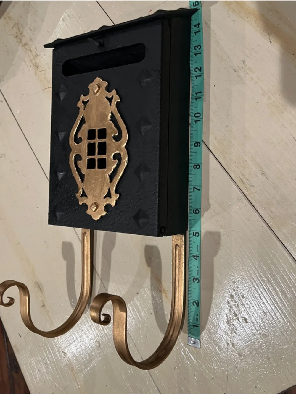 Vintage Mailbox Metal Wall Mount with Drop Down Access Door